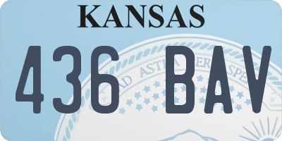 KS license plate 436BAV