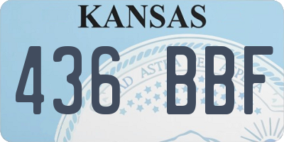 KS license plate 436BBF