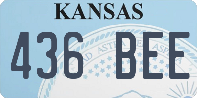 KS license plate 436BEE