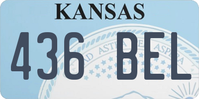 KS license plate 436BEL