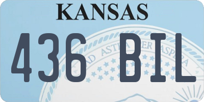 KS license plate 436BIL