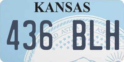KS license plate 436BLH