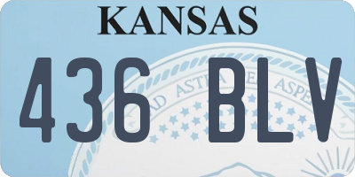 KS license plate 436BLV