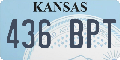 KS license plate 436BPT