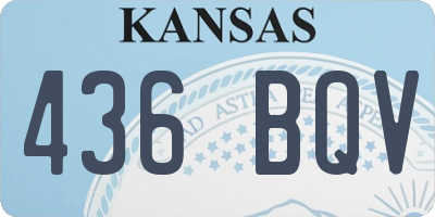 KS license plate 436BQV