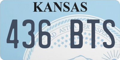 KS license plate 436BTS