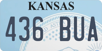 KS license plate 436BUA