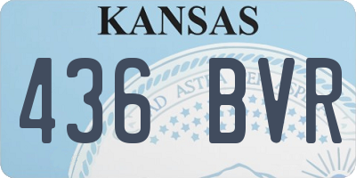 KS license plate 436BVR