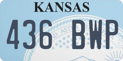 KS license plate 436BWP