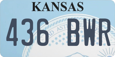 KS license plate 436BWR