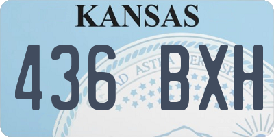 KS license plate 436BXH