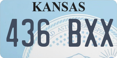 KS license plate 436BXX