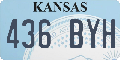 KS license plate 436BYH