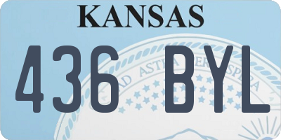 KS license plate 436BYL