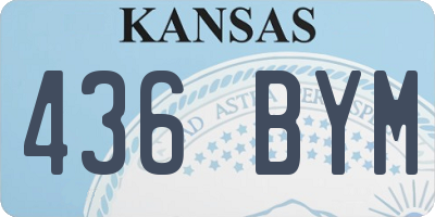 KS license plate 436BYM