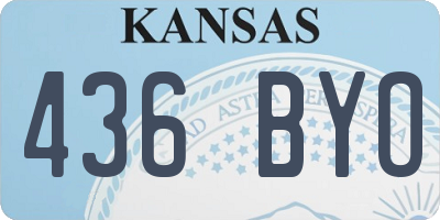 KS license plate 436BYO