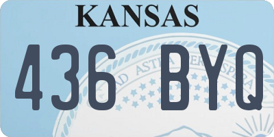 KS license plate 436BYQ