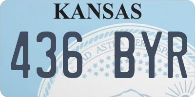 KS license plate 436BYR