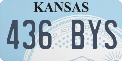 KS license plate 436BYS