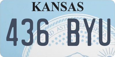 KS license plate 436BYU
