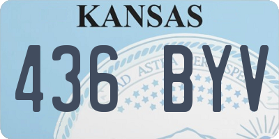 KS license plate 436BYV