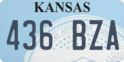 KS license plate 436BZA
