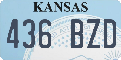KS license plate 436BZD