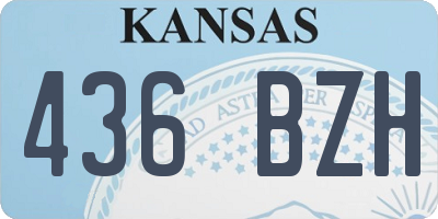 KS license plate 436BZH