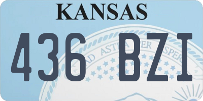 KS license plate 436BZI