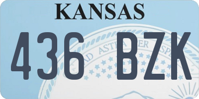 KS license plate 436BZK