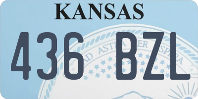 KS license plate 436BZL
