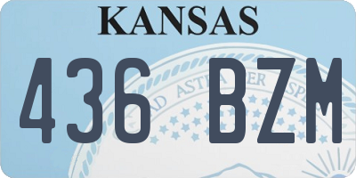 KS license plate 436BZM