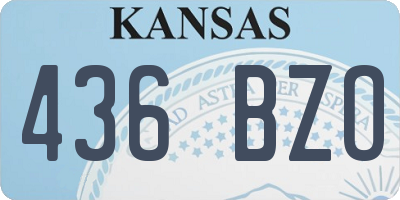 KS license plate 436BZO