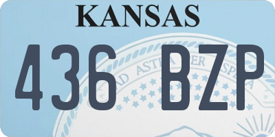 KS license plate 436BZP