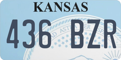 KS license plate 436BZR