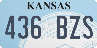 KS license plate 436BZS