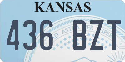 KS license plate 436BZT