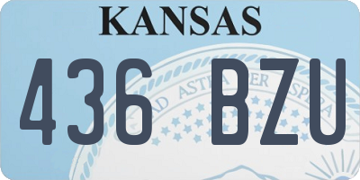 KS license plate 436BZU