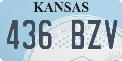 KS license plate 436BZV