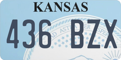 KS license plate 436BZX