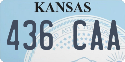 KS license plate 436CAA