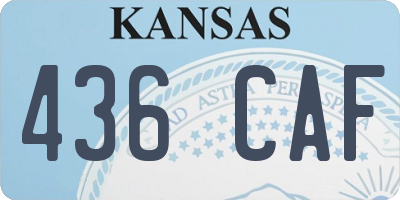 KS license plate 436CAF