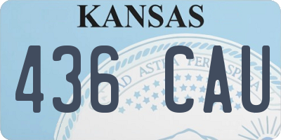 KS license plate 436CAU