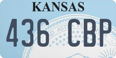 KS license plate 436CBP
