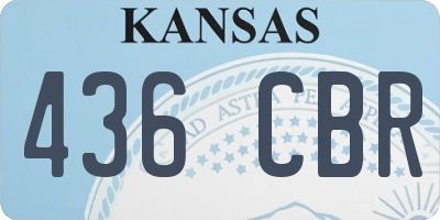 KS license plate 436CBR