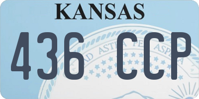 KS license plate 436CCP