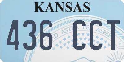 KS license plate 436CCT