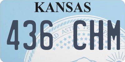 KS license plate 436CHM