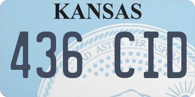 KS license plate 436CID