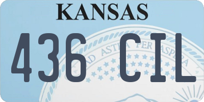 KS license plate 436CIL